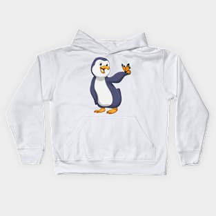 Penguin with Butterfly Kids Hoodie